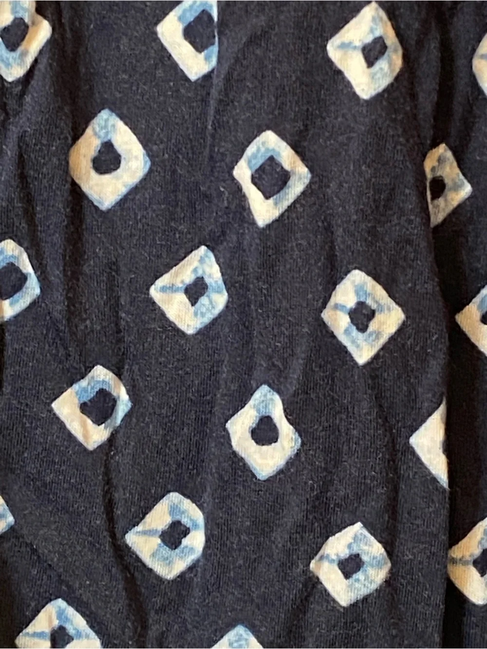 Michael Kors Navy 3/4 Sleeve Geometric Tunic Top size medium